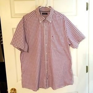 Nautica Mens Red Plaid Shirt SZ 2XL